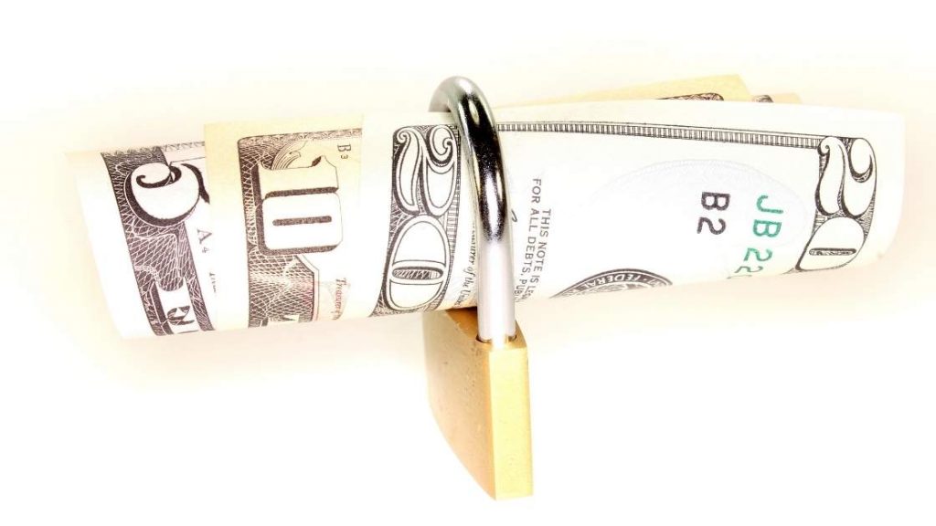 image of money inside a padlock