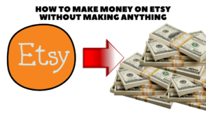 Image of Etsy with arrow to pile of money